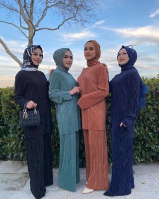 China Fashion Ethnic Style Plus Size Pakistan Abaya Loose Casual Fashion Pleated Suit Rompers Overalls Southeast Asian Arab Women Overalls for sale