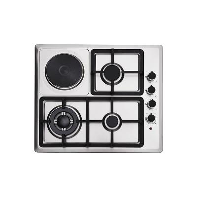 China Home Appliance Household Cooktops 3 Burner and 1 Griddle Gas Hob Stainless Steel Gas Stove for sale