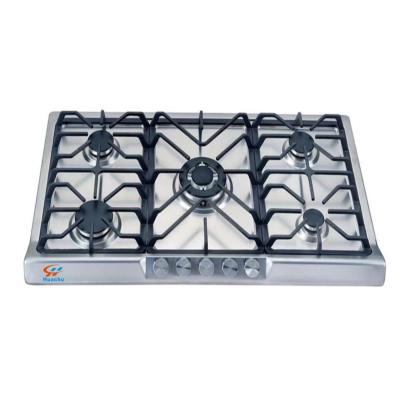 China Household home appliance stainless steel cooktop 5 burners gas cooker / gas hob for sale