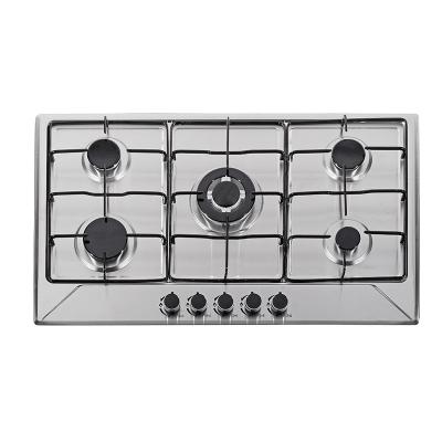 China Household stainless steel cast iron disc support protection device is built in hob 5 gas oven burner for sale