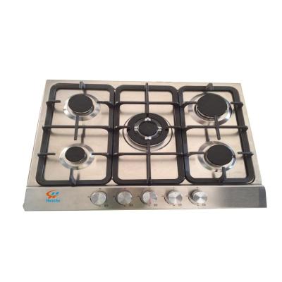 China 2019 HOT SALE stainless steel 5 burner built-in gas/gas hobs sabaf cooktop for sale