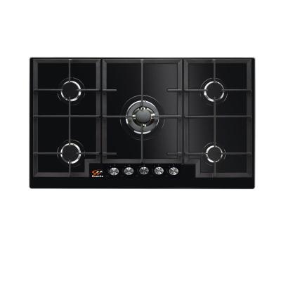 China 35 Inch Ceramic / Glass Gas Hob 5 Burners With Large Pan Support As Classic Kitchen Cooking Range for sale