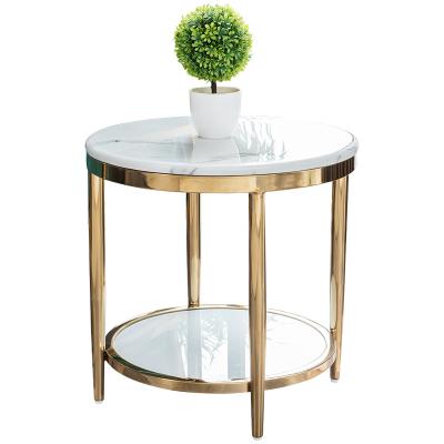 China New design factory price modern stainless steel marble modern home round table for sale for sale