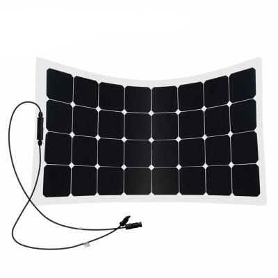 China 100W flexible soft sunpower ETFE PET solar panel module for power supply in lightweight and waterproof 125*125mm/161.7*161.7mm for sale