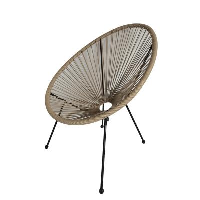 China Modern Acapulco Cafe Lounge Hotel Lounge Stackable Solid Outdoor Rattan Wicker Lazy Dining Chairs for sale