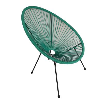 China Weave Environmental Wicker Outdoor Oval Lounge Chair CBistro Sun Set Acapulco Chair for sale