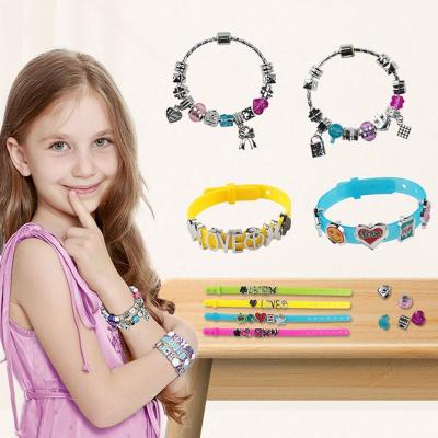 China Wholesale TRENDY DIY Charm Bracelet Making Kit Jewelry Gifts Set Kids DIY Homemade Letter Bracelet Sets for sale