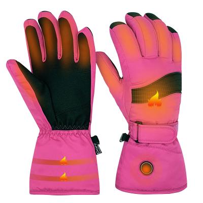 China 2022 Warm Heated Gloves Fast Delivery Waterproof Heated Gloves Battery Rechargeable Heating Ski Snow Gloves For Winter for sale