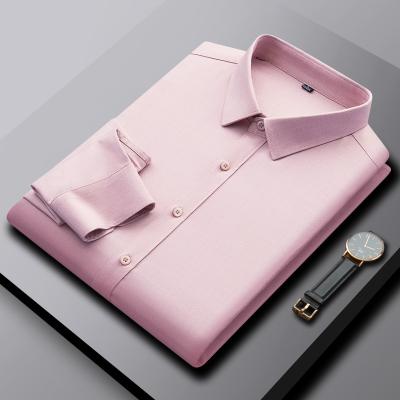 China High Quality Anti Shrink Professional Casual Men's Solid Color Clothing Dress Shirts for sale