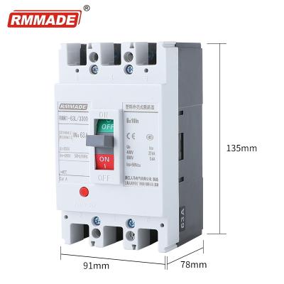 China MCCB RMM1-63/3300 NM1-63 Molded Case Circuit Breaker Air Switch Overload Protector OEM ODM RMM1 for sale