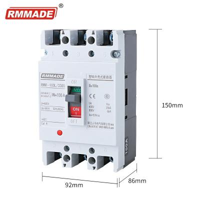 China MCCB RMM1-100/3300 NM1-125 Molded Case Circuit Breaker Air Switch Overload Protector OEM ODM RMM1 for sale