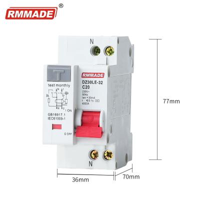 China MCB DPNL Device Residual-Current Leakage Protector DZ30LE-1P+N DZ30LE-1P+N 32A/220V for sale