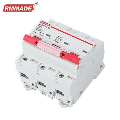 China MCB OR DZ47-125/3P 100A Miniature Circuit Breaker Air Switch Overload Protector Miniature ODM OEM DZ47-125 for sale