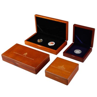 China Handmade High Quality Best Selling Customizable Collectible Wooden Coin Storage Box for sale