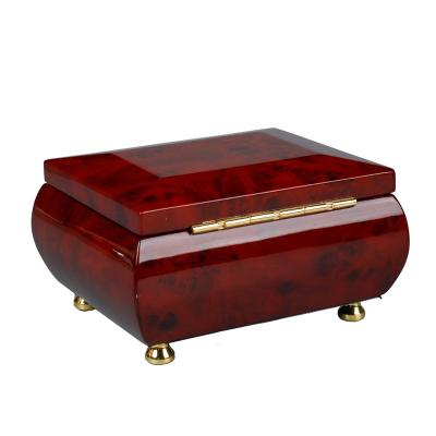 China Luxury hot new products on market custom size wooden storage box small red antique wooden box with invisible hinges for sale