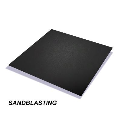 China Best Construction Price Super Black PVD Color Coated Split Edged Pearl Blast Sand Blasted Anti Corrosion 304 Stainless Steel Sheet for sale