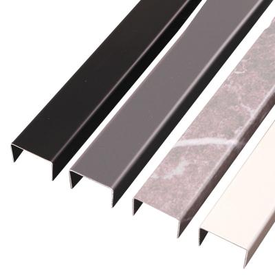 China Modern Bright Polished Stainless Steel Wall Tile Trim Ceramic Tile Edge Trim for sale