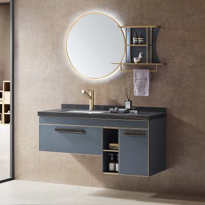 China Modern OATS Free Standing Navy Blue 36 Inch Bathroom Vanity Stainless Steel for sale