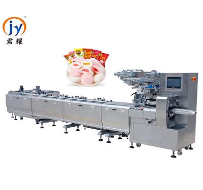 China Hot Sale Automatic Food Plate Marshmallow Pillow Feeding Packing Machine for sale