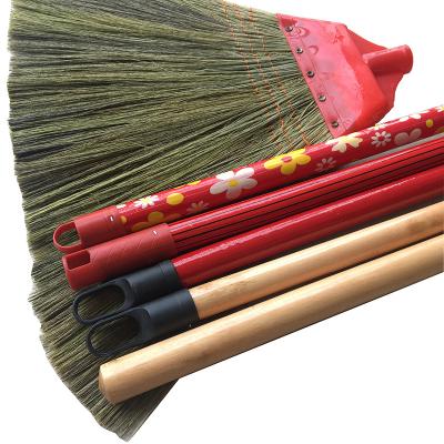 China ECO-FRIENDLY GRASS BROOM GRASS BROOMS NATURAL GRASS STRAW BROOM WITH WOODEN BROOM HANDLE FOR SALE for sale