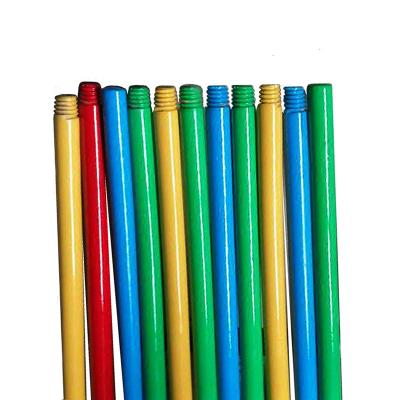 China 2021 China factory high quality colorful varnished wooden handle broom cleaning stick for sale