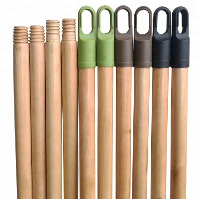 China Eco-friendly cleaning machine wholesale manufacturing use varnished wood stick long handle with metal cap wire pp for sale