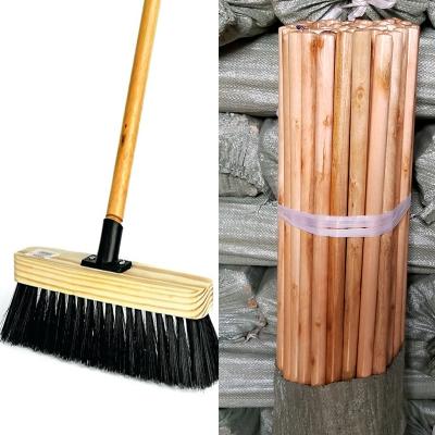 China Long Bristle Plastic Broom Cleaning Tools 120ccm Eco - Friendly Varnish Wooden Broom Handle for sale