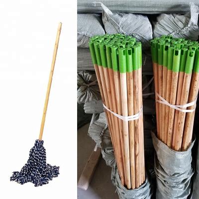 China Upright Eco-friendly Natural Broom Handles Garden Wood Use Handle Stick Wire Broom Broom Cleaning Tools for sale