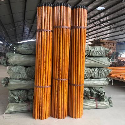 China Indoor Cleaning Wood Sticks Manufacturers 120cm PVC Coated Wood Brush Handle Best Quality Broom Stick for sale