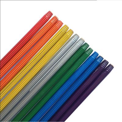 China 2021 factory direct sale home pvc coated colorful wooden broomstick broom stick for sale