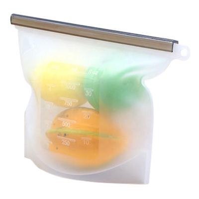 China Viable BPA Free 1000ml Silicone Food Snacks Sandwich Milk Soup Storage Bag Viable For Keeping Foods Fresh for sale