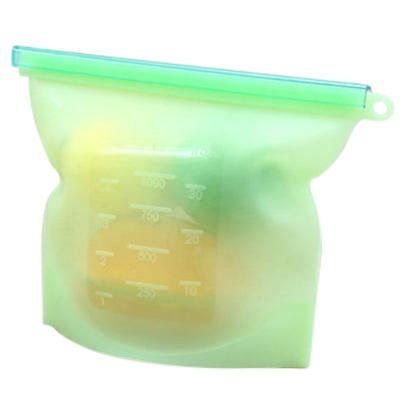 China Viable BPA Free Silicone Reusable Food Milk Self Seal Storage Bag For Keeping Foods Fresh for sale