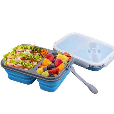 China Eco-Friendly BPA Free Collapsible Microwave and Freezer Food Storage Meal Prep Container Safe Silicone Collapsible Bowls for sale