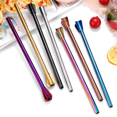 China Food Grade Sustainable Custom Eco - Friendly Reusable Stainless Steel Metal Drinking Straw for sale