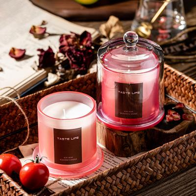 China Wholesale Scented Dome Candle Glass Dome Bell Jar Scented Candles Private Label Aroma Soy Wax Luxury Aromatherapy Candles for sale