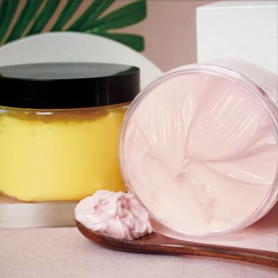 China Shea Body Butter Private Label Moisturizer Skin Brightening Vegan Natural Organic Mango Strawberry Whipped Body Butter Cream for sale