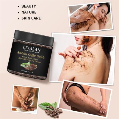 China Private Label Exfoliator Whitening Exfoliating Facial Body Scrub Nature Organic Vegan Arabica Coffee Face And Body Scrub for sale