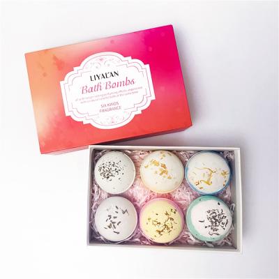 China Spa Relax High Quality Handmade Natural Organic Essential Oil Vegan Bath Fizzer Private Label Christmas Bath Bomb Gift Set for sale