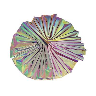 China 100% Polyester 100% Polyester Rainbow Reflective Fabric Iridescent Material for sale