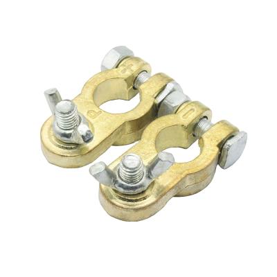 China Quick Disassembly Battery Terminal Marine Battery Terminal Wing Nut Connectors, Top Post Coated Aluminum Alloy Copper-plated Thickening for sale