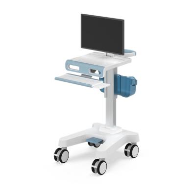 China Chinese Modern Patient Inpatient Plastic Fordable Computer Instruction ABS Europe Medical Trolley for sale