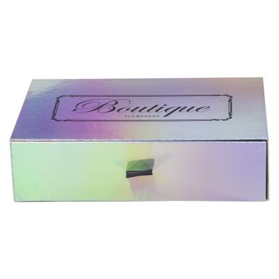 China Handmade Luxury Custom Rigid Cardboard Paper Packaging Slide Boxes With Ribbon Perspex Kids Display Gift Drawer Box for sale