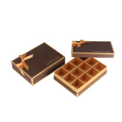 China Handmade Luxury Chocolate Box Cardboard Package Coated Paper Insert With Custom Logo for sale