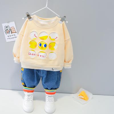 China Spring 2021 New Girls Casual Korean Baby Kids Sets Cute Jeans Suits for sale