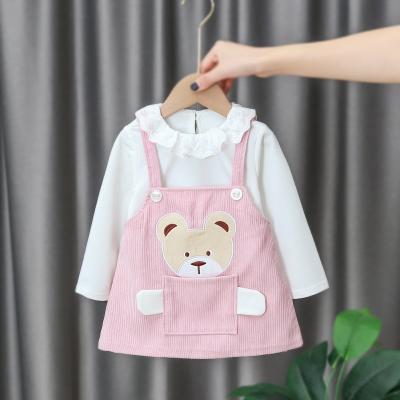 China 2020 New Breathable Cartoon Infant Pink Bear Princess Children Drop Spring 0-3 Years Baby Animal Dress for sale