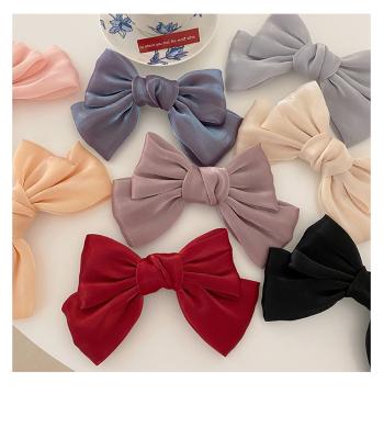 China New Fashion Pearl Satin Hairpin Fashionable French Bow Hairpin Back Bowknot Hair Clip Hair Accessories for sale