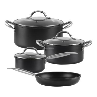 China Dishwasher Safe Induction Safe Nonstick Coating Bottom Pressed Aluminum Cookware for sale