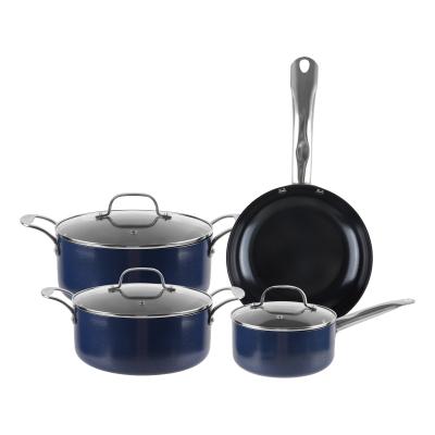 China Sustainable 5pcs Cooking Pots and Pans Cookware Set Cookware Sets Non Stick Pot Set for sale