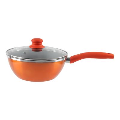 China Non Stick Sustainable Popular Aluminum Wok Pan 22cm Wok for sale