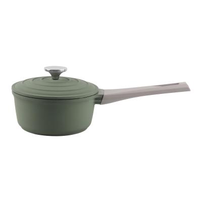 China Olive Nonstick Saucepan Viable With Glass Soup Pan Die Cast Aluminum Milk Pan All Stove Tops Easy Clean Lid Compatible for sale